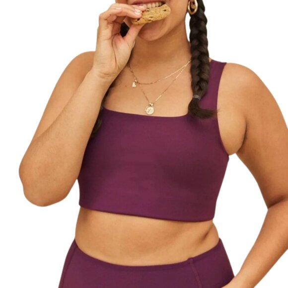 girlfriend collective Other - NWT Girlfriend Collective Bra Top Plum Recycled Fabric Scoop Neck – Size M